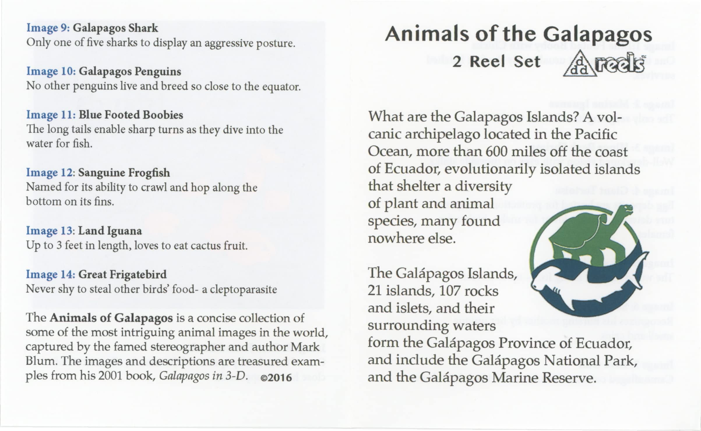 Galapagos - Compatible with View-Master 2 Reel Set - New