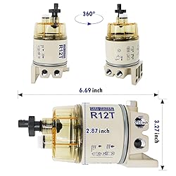 DZFST.FI R12T Fuel Filter Water Separator Spin-on