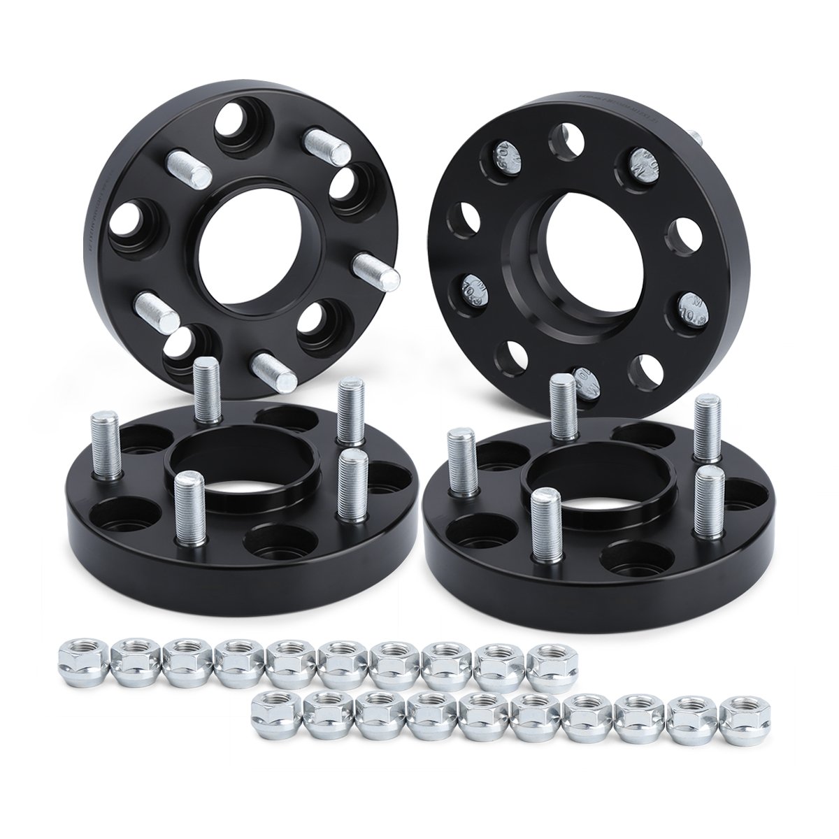 Dynofit 5x4.5 Wheel Spacers for 300ZX 350Z 370Z Altima Leopard G35 G37 FX35  S14 and More, 4Pcs 25mm 5x114.3 Hubcentric Forged Wheels Spacer 66.1mm Hub  Bore ...