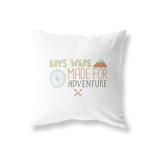Amazon Com Kids Throw Pillow Boy Were Made For Adventure