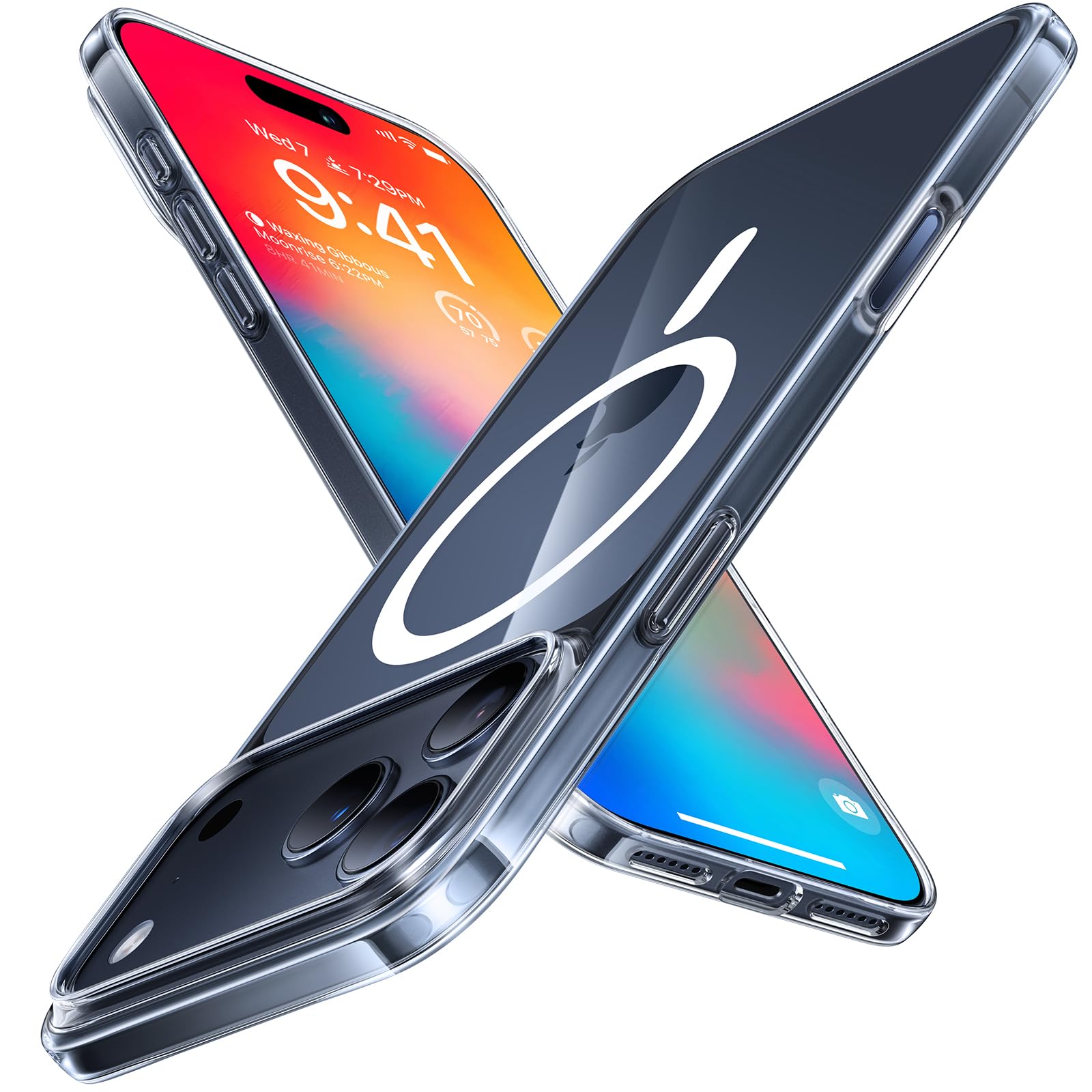 Photo 1 of TORRAS Magnetic Slim Fit for iPhone 17 Pro Case 6.3 inch, Ultra-Thin, Compatible with MagSafe, Lightweight Matte Anti-Scratch Hard PC Cover Phone Case for iPhone 17 Pro OriginFit, Clear