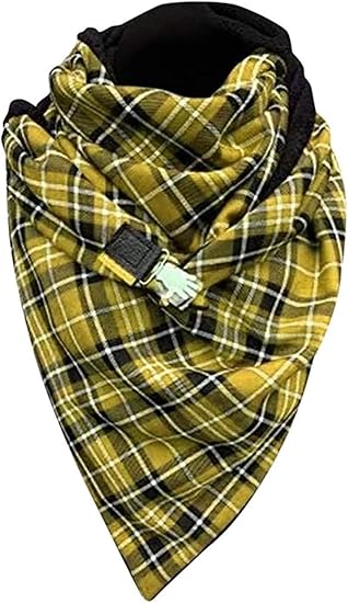 Amazon Keerads レディーススカーフカジュアルウォームスカーフ女性エレガントラップスカーフウィンタースカーフオータムスカーフファッションレトロ女性スナップボタン女性ポンチョ 色 黄 サイズ One Size スカーフ 通販