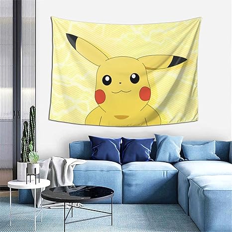 Amazon Co Jp タペストリー 壁掛け ポケモン 多機能壁掛け リビングルーム ベッドルーム おしゃれ ポスター 壁画 背景布 模様替え 布製 窓側に吊る 個性プレゼント 新居祝い ホーム キッチン