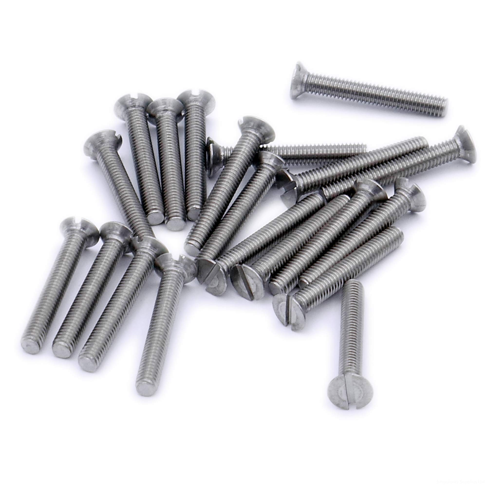 M2 (2mm x 22mm) Slot Countersunk Machine Screw (Bolt) - Stainless Steel (A2) (Pack of 20)