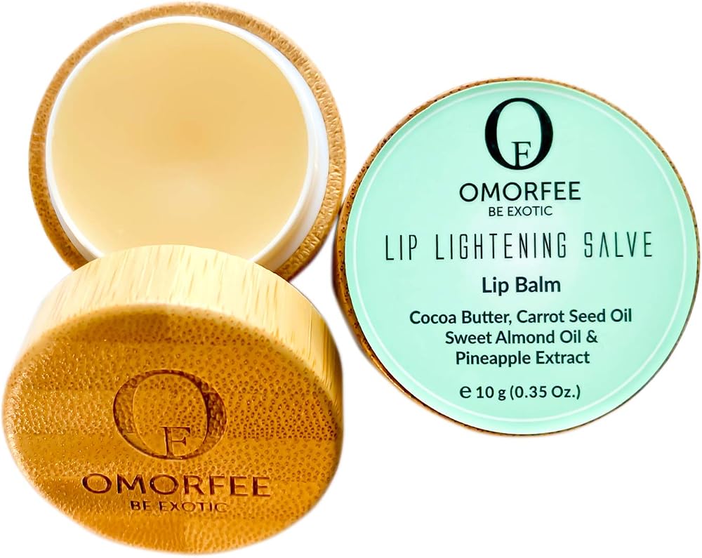 Omorfee Organic Lip Lightening Balm SPF Carrot Seed Oil Pineapple Extract 10g