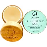 Lip Lightening Salve by Omorfee&mdash; Lip Balm for Dark Lips with SPF Protection | Natural Lip Repair &amp; Deep Hydration | Cocoa Butter, Carrot Seed Oil &amp; Pineapple Extract (10g / 0.35 oz)