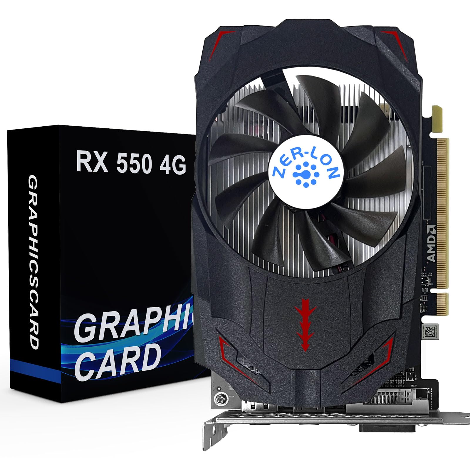 ZER-LON Radeon RX 550 4GB Graphics Card, GDDR5 128