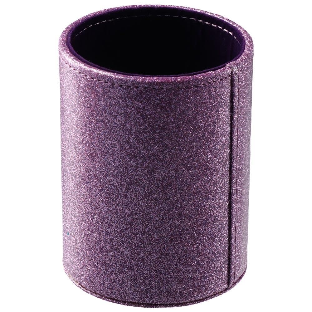 Risedot PU Glitter Pen Holder, Pencil Cup Shiny Pen Holder for Desk, for Women Desk Office Home