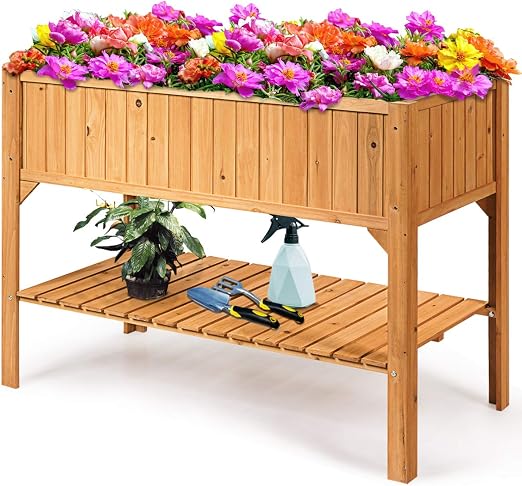 vengaconmigo Huerto Urbano Madera Mesa de Cultivo con Estante de ...