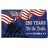 Probsin 250 Anniversary Flag 3x5 Ft 250 Years Semiquincentennial We the People 1776-2026 Patriotic Yard Signs Party Supplies Hanging Decor for Room House Welcome Photo Backdrop with Brass Grommets