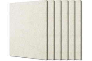 BXI Sound Absorber - 16 X 12 X 3/8 Inches 6 Pack High Density Acoustic Absorption Panel, Sound Absorbing Panels Reduce Echo Reverb, Tackable Acoustic Panels for Wall and Ceiling Acoustic Treatment
