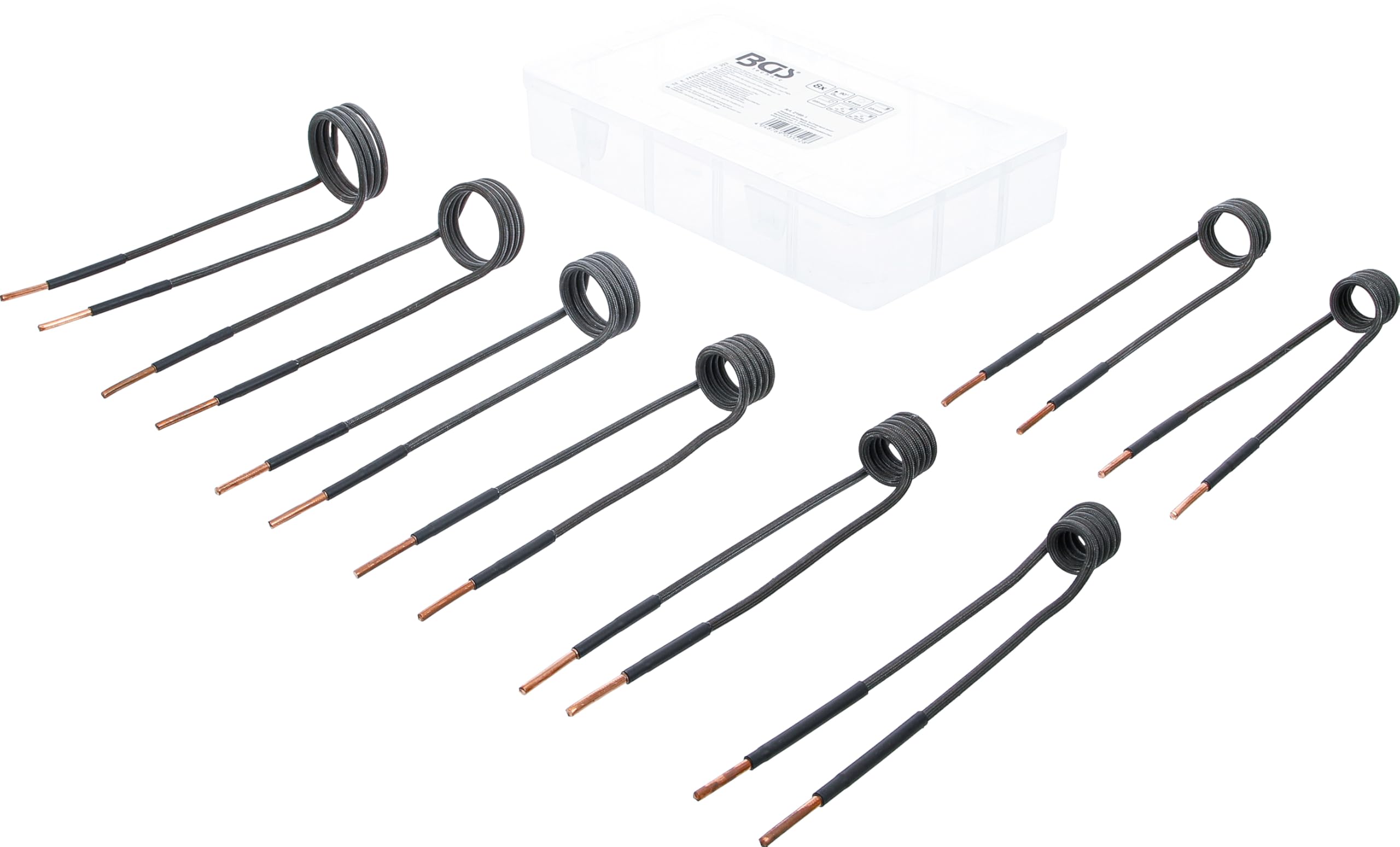 BGS 2169-1 | Induction Coil Set for Induction Heater | angled 90° | for BGS 2169, 3390, 3391 | 8 pcs.