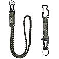 DDOUT Heavy Duty Paracord Lanyard for ID Badges, Tactical Military Braided Lanyard with USA Flag