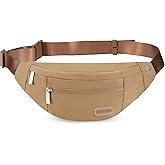 MAXTOP Large Crossbody Fanny Pack with 4-Zipper Pockets,Gifts for Enjoy Sports Festival Workout Traveling Running Casual Hands-Free Wallets Waist Pack Phone Bag Carrying All Phones