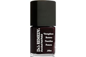 DR.'S REMEDY Dr’s Remedy Enriched Nail Polish: Non Toxic, All Natural, and Organic - Doctor Formulated: Strengthens, Restores, Heals, and Protects '24-Free' - Brazen Black Cherry