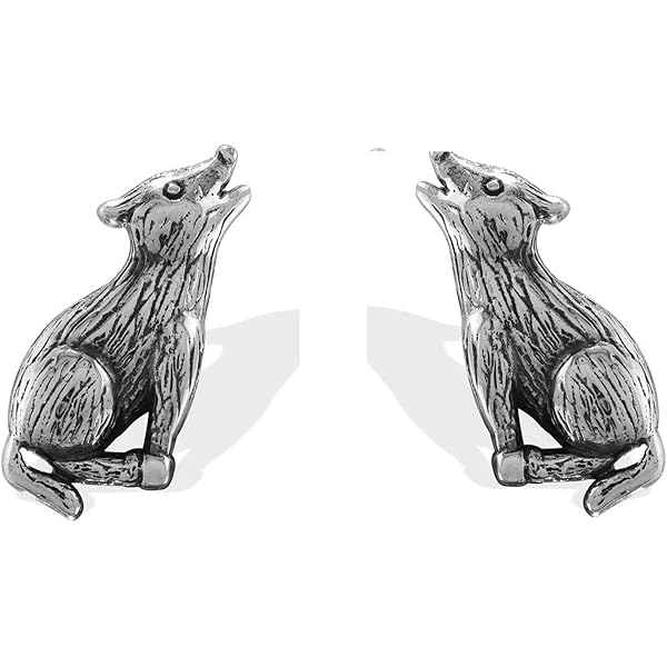 Amazon.com: Howling Wolf Earrings in Sterling Silver 925 Jamber