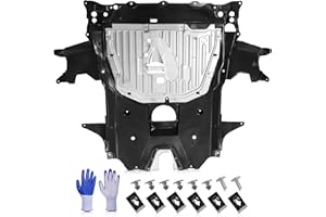 FOREBEN 74110-TBA-A00 Lower Engine Splash Guard Under Car Shield Cover Board for Honda Civic 2016 2017 2018 2019 2020 2021, 74110TBAA00 Underbody Shield | with 90674-TY2-A01 Pins and 90105-TBA-A00 Bolts