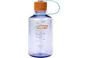 Nalgene Sustain Tritan BPA-Free Water Bottle Made with Material Derived from 50% Plastic Waste (Using ISCC Certified Mass Balance), 16 OZ, Narrow Mouth, Amethyst