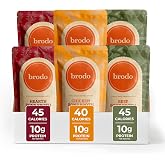Brodo Classic Variety Pack with Collagen &amp; Protein, Bone Broth (6 X 8.3 oz) | Organic Bone Broth with Collagen, Protein Soup &amp; Sipping Broth for Healthy Meal Prep, Soups and Bone Broth Packets