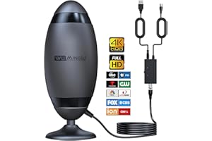 WU-MINGLU WUMINGLU TV Antenna Indoor - Digital HD TV Antenna for Smart TV Local Channels 2024 Newest Clear 4K Up to 460 Miles Long Range Indoor Outdoor Amplifier Signal Booster 30FT Cable Easy Setup