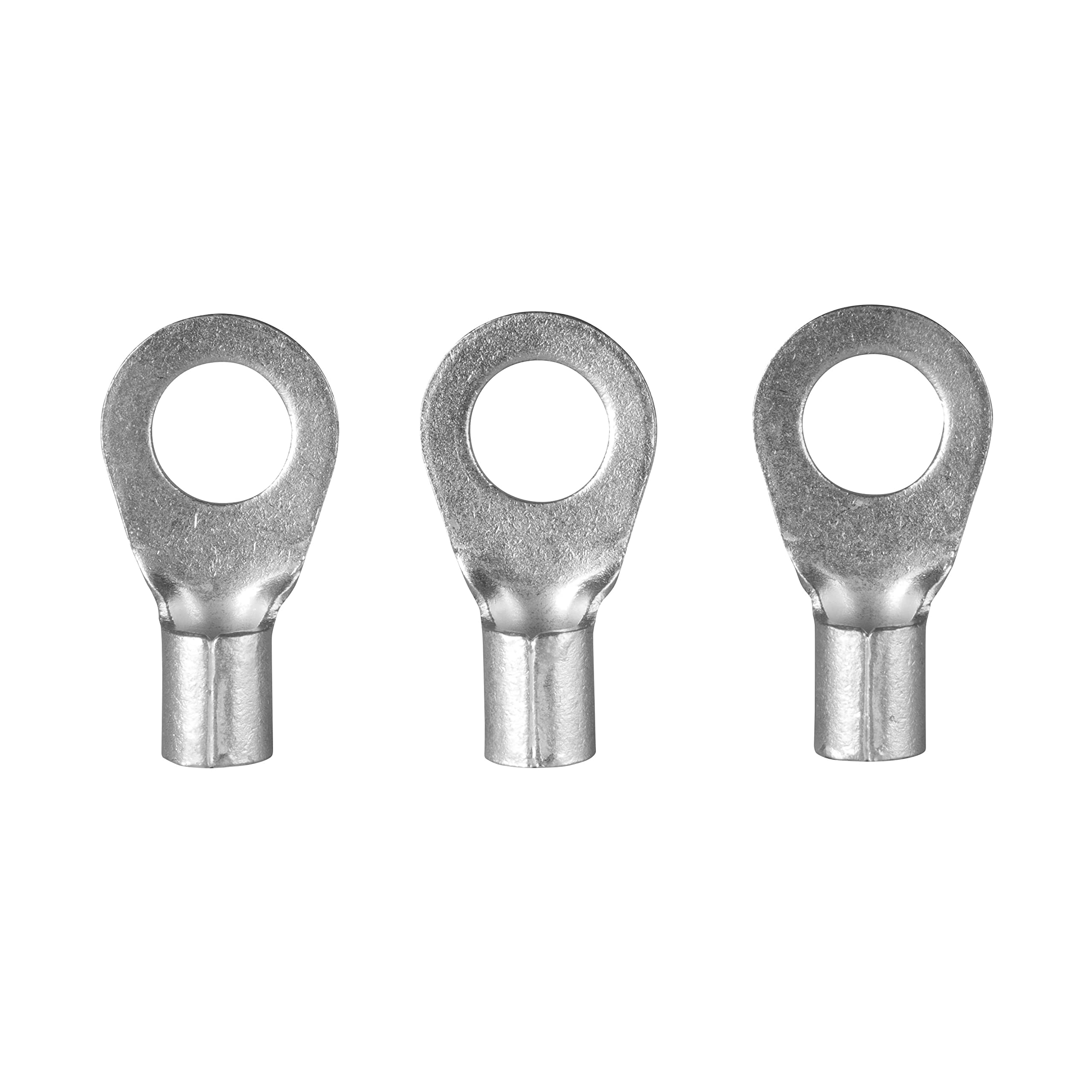 ERKO professional non-insulated ring terminals 10 pieces for M6 screws and wire size of 1.5 ÷ 2.5 mm², manufactured according to DIN 46234 standard.