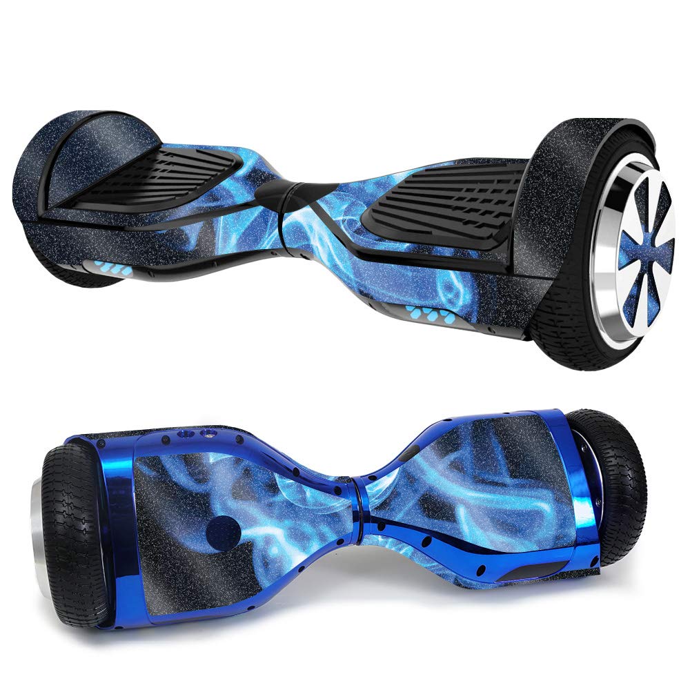 Photo 1 of MightySkins Glossy Glitter Skin for Ultra Hoverboard - Blue Flames | Protective, Durable High-Gloss Glitter Finish | Easy to Apply, Remove, and Change Styles | Made in The USA (GL-HOVH1-Blue Flames)