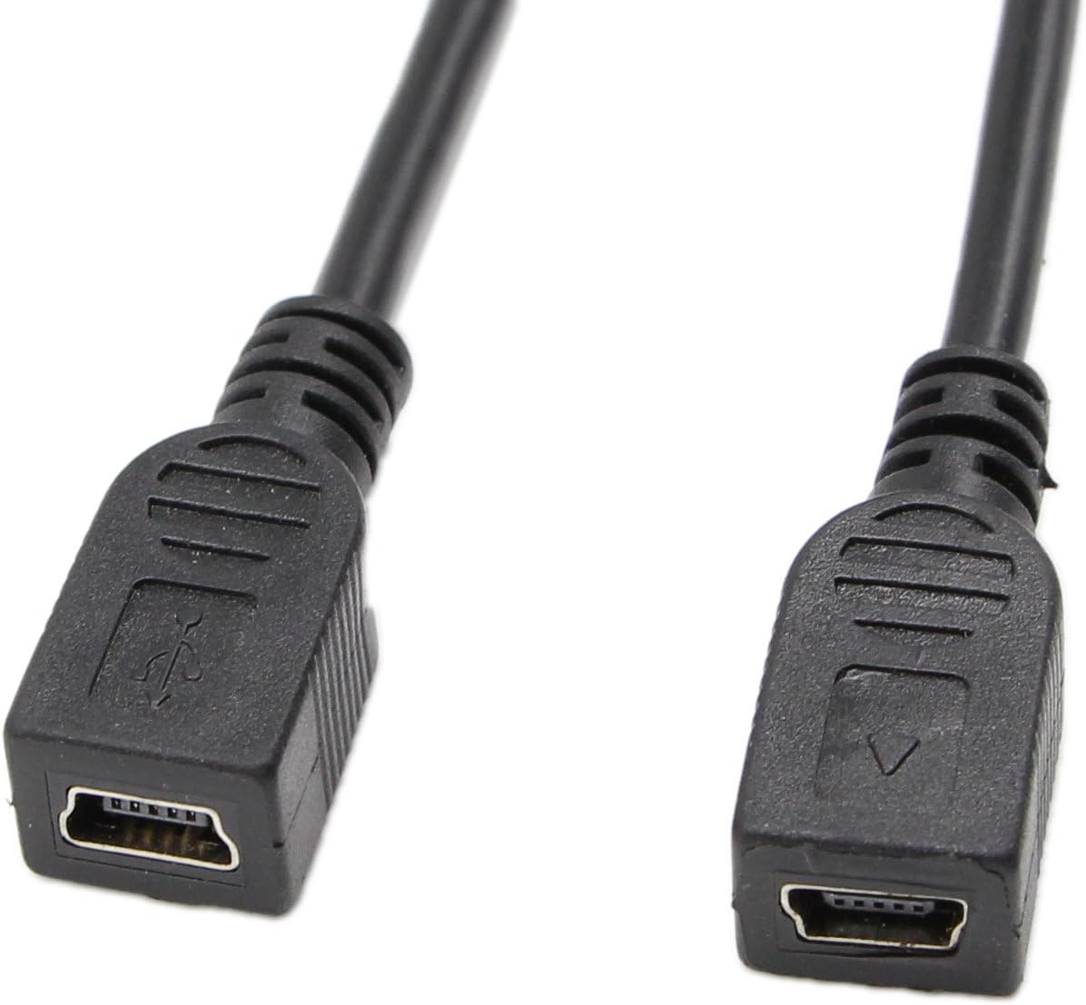 CERRXIAN Mini USB Female to Micro USB Left and Right Bending (9 inches) for Data Transmission and Charging (1 Pair) - Image 5
