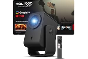 TCL C1 Smart Projector 4K Support, Google TV & Netflix Officially Licensed, WiFi and Bluetooth, Auto Focus Keystone, Native 1