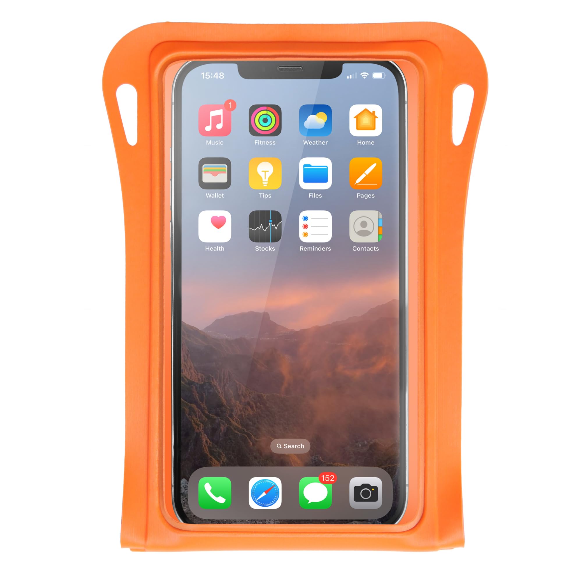 Aquapac 'Trailproof' Phone Case for Hiking, Kayaking, Sailing - for iPhone 8, X, 11, 12, 13 & Samsung Phones - Safety Orange