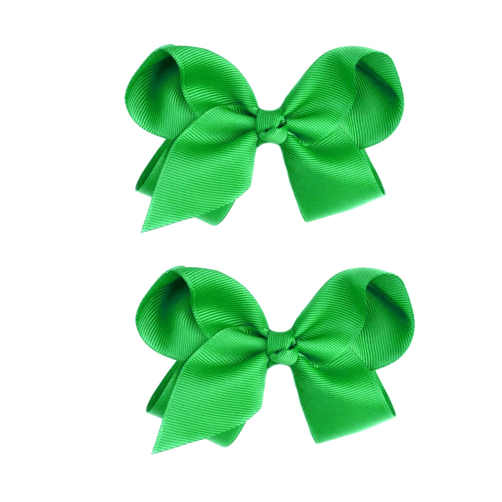 Photo 1 of 2 PCS 3inchs Hair Bows for Girls Grosgrain Ribbon Hair Bow Alligator Clips Hair Accessories for Baby Girls Toddlers(Green)