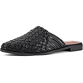 zero-sum Women's Closed Toe Flat Mules Braided Backless Slip-On Sandals Summer Loafer Casual Slides for Women