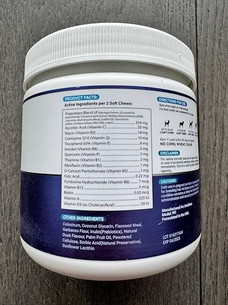 DOG MULTIVITAMIN CHEWABLE WITH GLUCOSAMINE 20 IN 1 – DOG VITAMINS AND SUPPLEMENTS – SENIOR & PUPPY MULTIVITAMIN FOR DOGS – PET JOINT SUPPORT HEALTH – IMMUNITY, MOBILITY, GUT SKIN – 120 CHEWS
