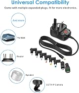 Outtag 12W Universal Power Adapter AC Charger 3V-12V 1A Multi Voltage DC Supply view 7