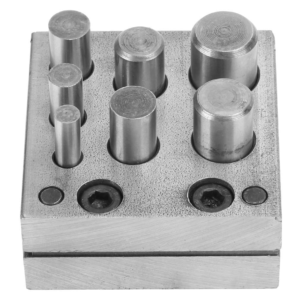 Alloy Steel 7 Holes Punch Disc, Precision Machining Punch Die Disc, Jewelry‑Repair Workers for Jewelry‑Makers DIY Lovers Jewelry‑Lovers