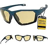 SOL PRO Anti-Fog Motorcycle Riding Glasses, Safety Eyewear, Wrap Around, Foam Padding, Dustproof Windproof, For Men Women
