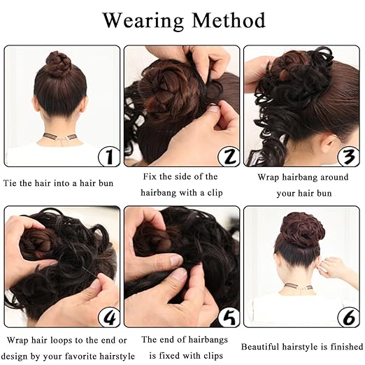 Amazon Com 32 Long Curly Hair Extensions For Hair Bun Ponytail