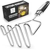 Zulay Kitchen Stainless Steel Potato Masher &ndash; Heavy-Duty, Non-Scratch, Dishwasher-Safe Masher with Food-Grade Silicone for Smooth &amp; Fluffy Mashed Potatoes, Avocados &amp; More &ndash; Sturdy &amp; Durable Design