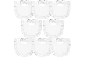 Lictin 8-Pack Muslin Baby Bibs - Bandana Drooling and Teething Bibs, Unisex Cotton