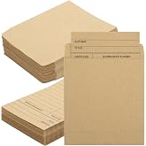 100Pcs Vintage Library Pockets and Cards | Brown Library Check out Cards Library Card Pocket Envelopes for School Office Public Library Books