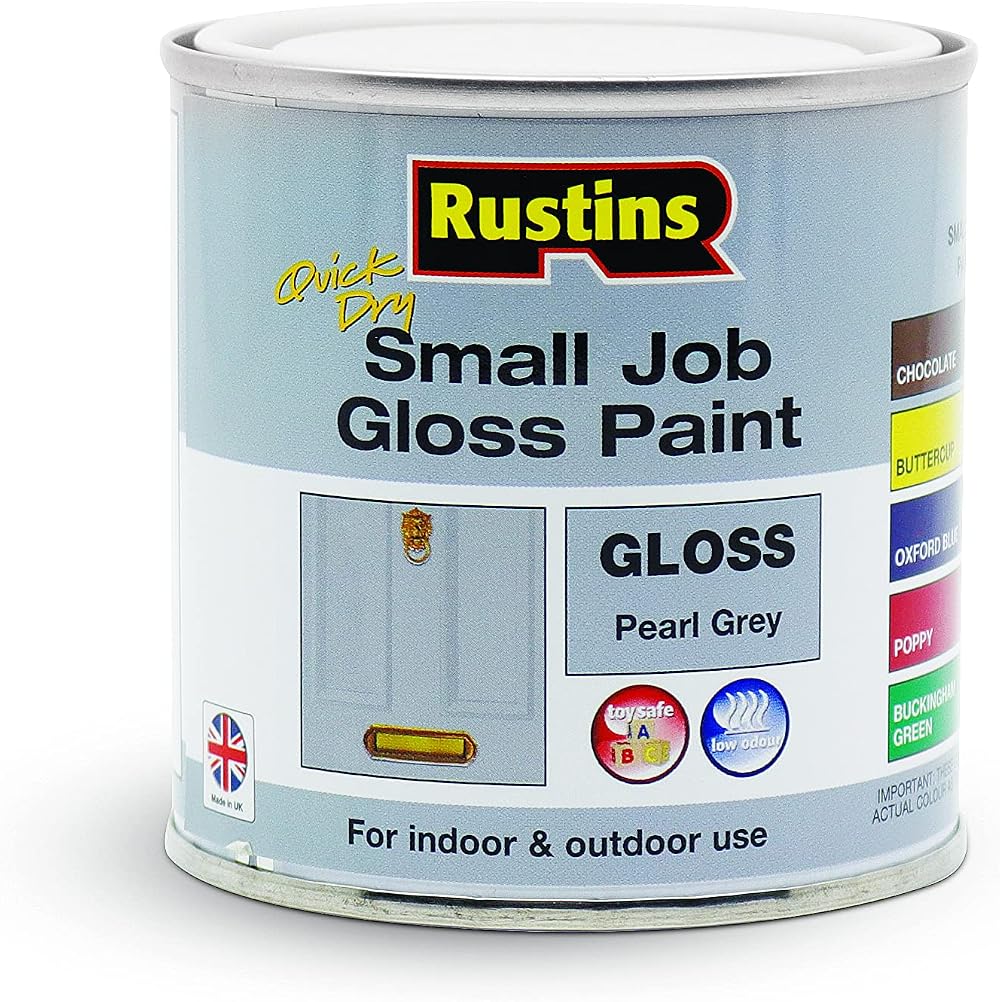 Rustins Small Job Gloss Paint Pearl Grey 250ml