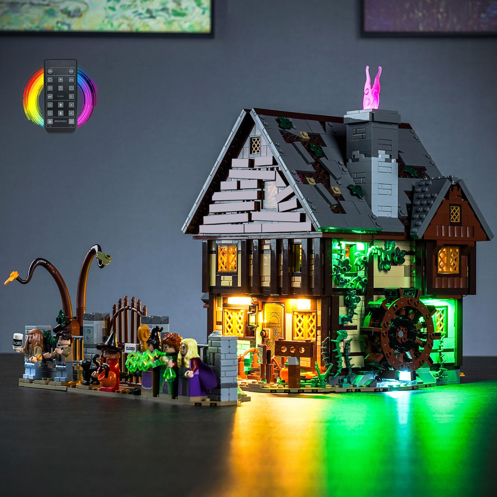 Led Light Kit for Lego Hocus Pocus, Lighting Set for Lego 21341 Disney Hocus Pocus The Sanderson Sisters Cottage - Not Include Models, Just Light Set (Remote Control Version) — image 1