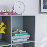 Vida Designs Durham 6 Cube Grey Bookcase Storage Organizer Living Room view 3