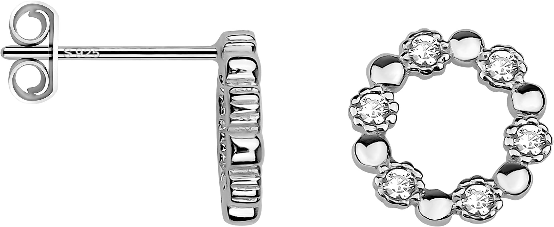 Sofia MilaniWomen's Earrings 925 Silver - Open Circle Stud Earrings - 20308