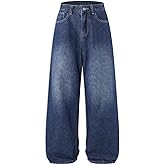 Aelfric Eden Wide Leg Jeans for Women Straight High Waisted Casual Loose Washed Y2K Baggy Boyfriend Jeans Denim Pants