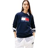 Tommy Jeans womens Medium Weight Pullover Crewneck With Flag Logo Detail