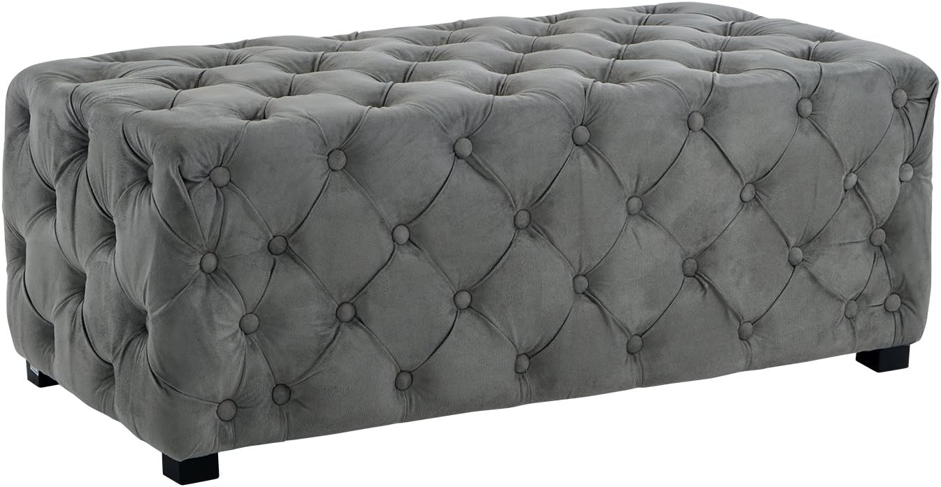 Best ottoman grey gray tufted