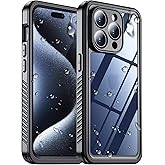 2025 New Designed for iPhone 15 Pro Max Case Waterproof, [Built-in Screen Protector & Glass Camera Protector][Full Body Shockproof][IP68 Underwater][Dropproof] Phone Case for iPhone 15 Pro Max 6.7"