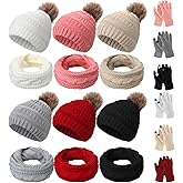 Velmitten 24 Pcs Women Beanie Winter Hats Loop Scarf Touch Screen Gloves Earmuff Warm Set for Cold Weather Hiking