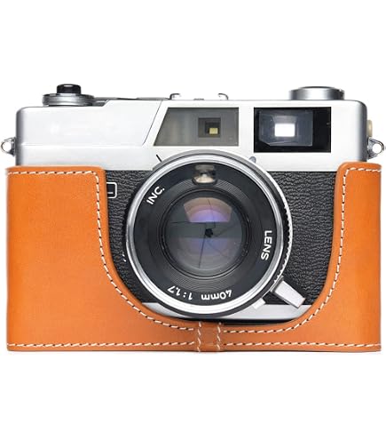 Amazon.com : Handmade Genuine Real Leather Half Camera Case Bag