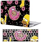 Laptop Case Compatible with MacBook Air 13 inch Case 2017 2016 2015 2014 2013 2012 2011 2010 Release Model A1466 A1369, Plastic Hard Shell Case Cover & Keyboard Cover Skin - Donut